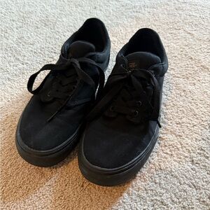 Vans Men's All-Black Canvas Sneakers